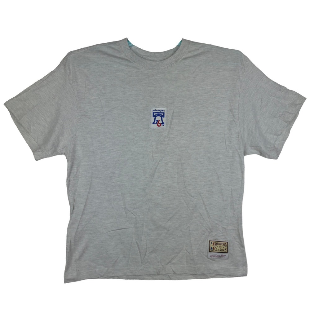 Philadelphia 76ers Mitchell & Ness NBA Small Shirt Insignia Team Logo Gray NWT
